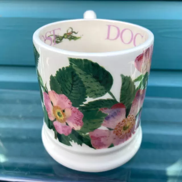 EMMA BRIDGEWATER Dog Rose Half Pint Mug, Cup, Flowers, Excellent Condition NEW 3