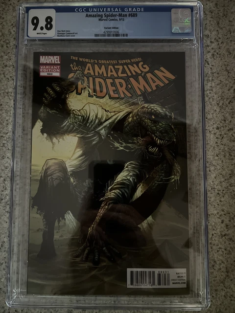 Amazing spider-man 689 Variant 1:25 cgc 9.8. Rare Lizard Cover