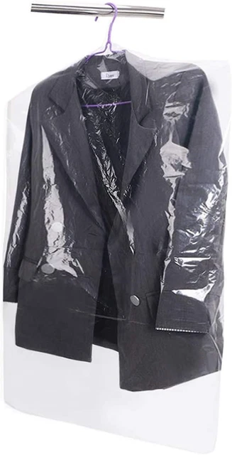 20 Packs Disposable Clear Garment Bags Dry Cleaning Laundrette Polythylene Cover