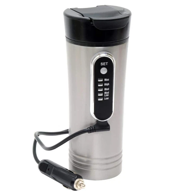 15oz Premium Heated Travel Mug 12V Non-Slip Portable Work Mobile Home RV Car