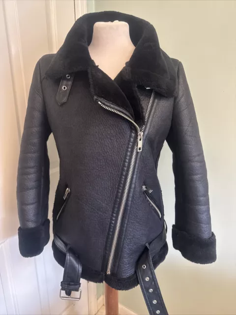 Golddigga faux fur aviator jacket ladies on sale