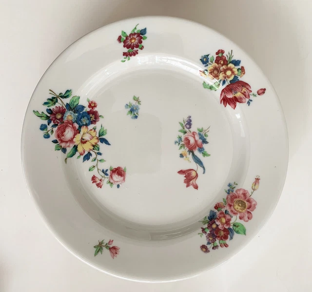 Vintage Syracuse China restaurant ware FOUR PLATES like Cathay pattern Floral