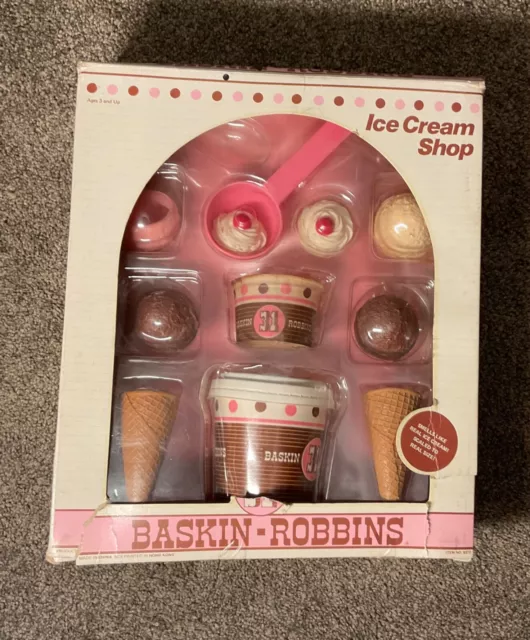 Baskin Robbins Ice Cream Shop Sugar Cones 1987 Vintage M.T.C.  Play Food