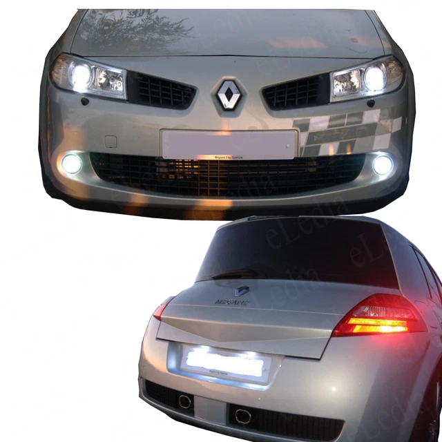 RENAULT MEGANE 2 PH2 4 Ampoules LED Blanc Veilleuses feux Plaque