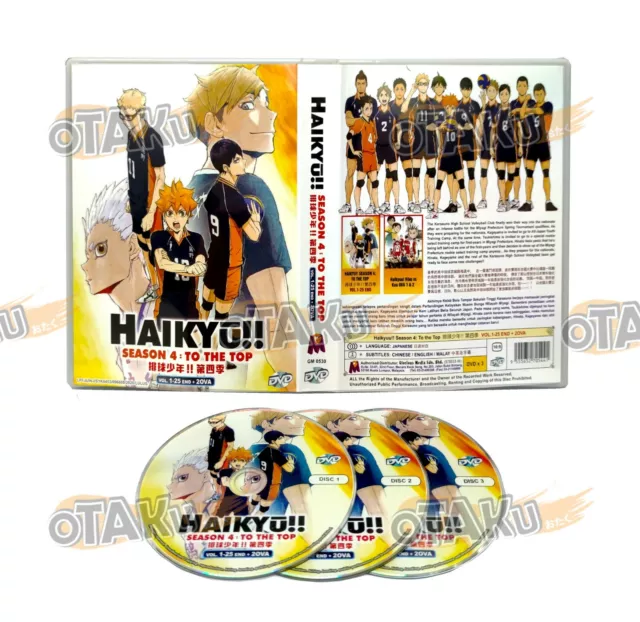 DVD Anime Haikyuu!! Season 4: To The Top (1-25 End + 2 OVA) English  Subtitle