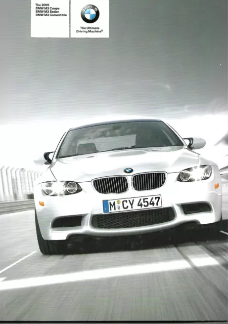 Auto Brochure - BMW - M3 Coupe Sedan Convertible - 2009 (A1486)