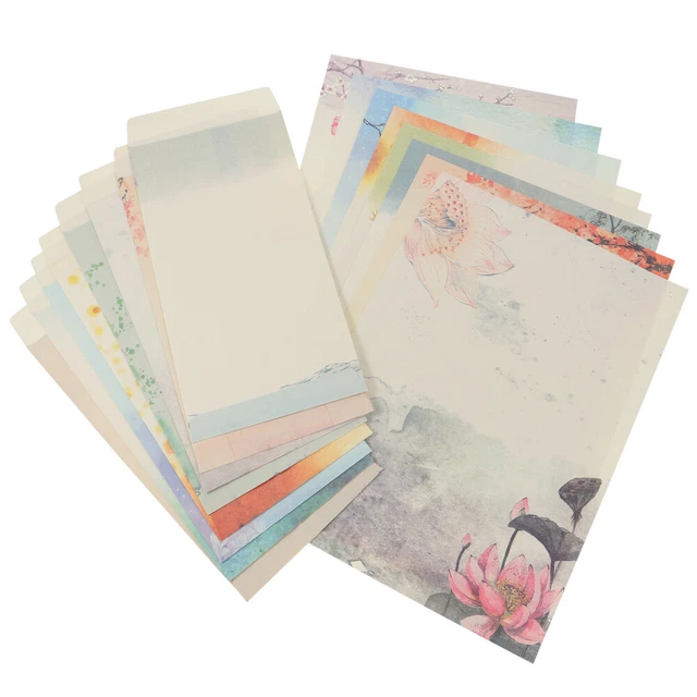 10 Sets Briefpapier Im Chinesischen Stil Schreibpapier Schreiben Chinesischer
