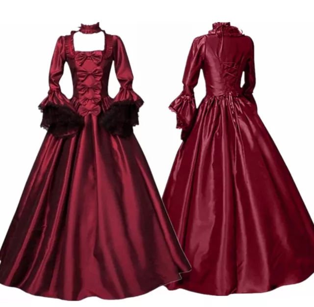 Carnaval Women Cosplay Renaissance Victorian Gothic Maxi Dress Medieval Costume