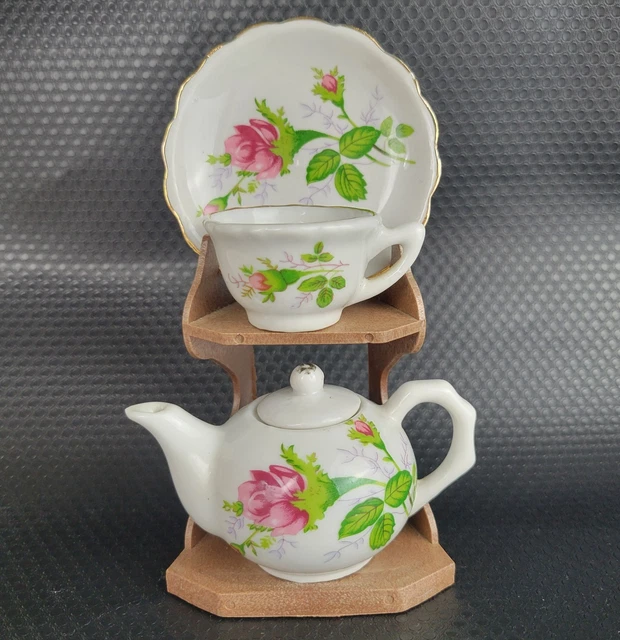 Paire De Vases Miniatures Anciens – Porcelaine De Limoges J.G. Et Cie, Début XXème