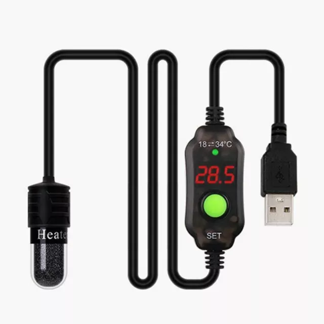 Digital LED Electricheating Rods Mini USB Heater Small Aquarium Fish Turtle Tank