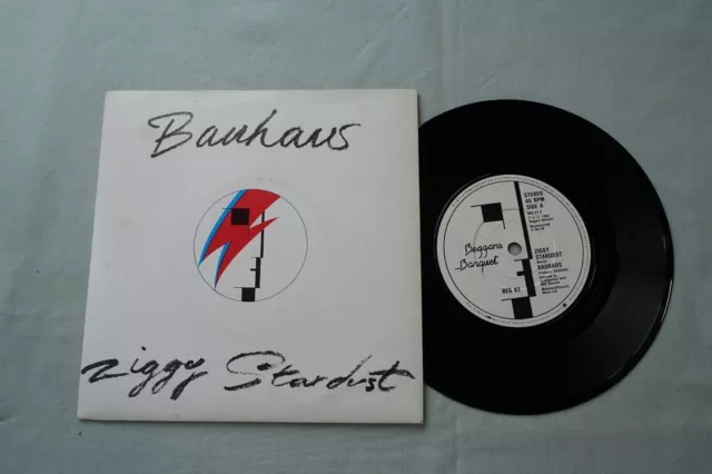 BAUHAUS 7" ZIGGY STARDUST b/w THIRD UNCLE UK BEGGARS BANQUET BEG83 PIC SLEEVE