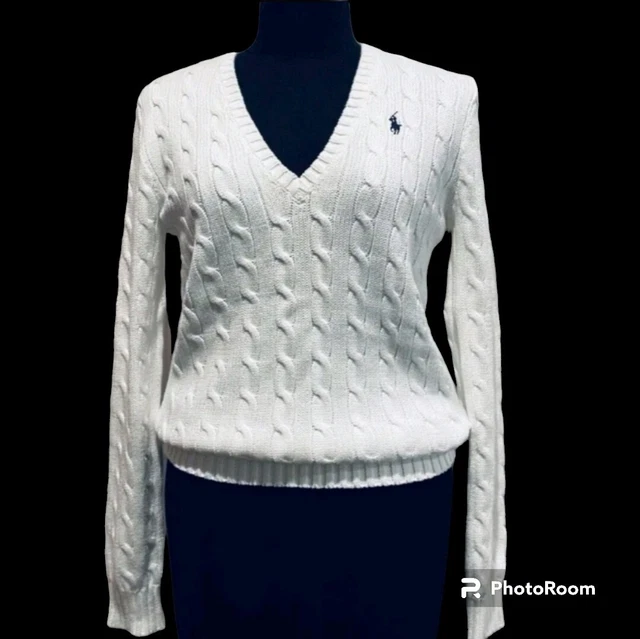Pull Henley Femme Marks & Spencer L - Violet Tricoté Câble - Manches Longues