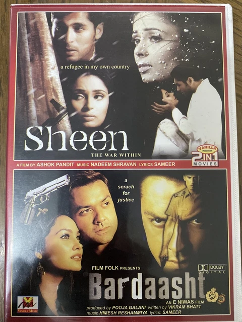 SHEEN/BARDAASHT [2IN1] BOLLYWOOD DVD RAJ BABBAR TARUN BOBBY DEOL