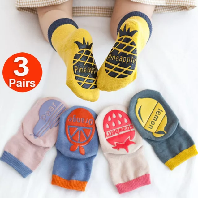 Cute Baby Girls Boys Toddler Anti Slip Floor Socks Kids Cotton Ankle Sock Spring