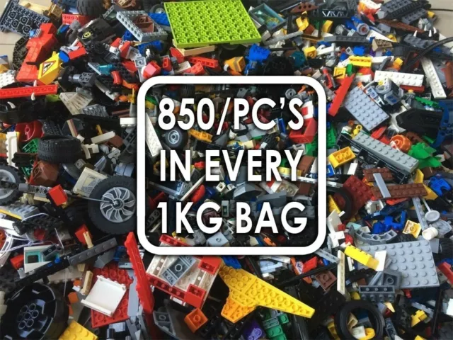 1 Kg (X850 Pc's) Lego Creativity Pack(S) Bulk Lot - Great Mix + Free Tool 2