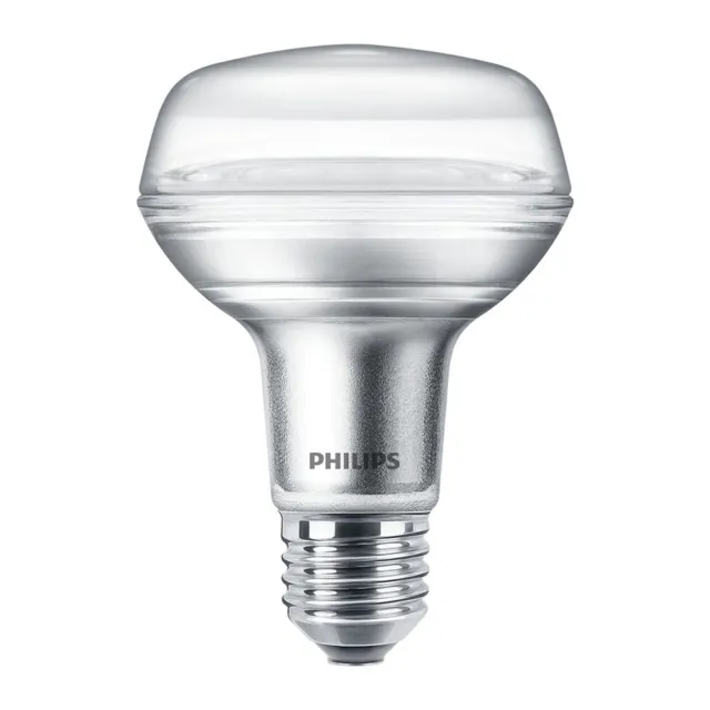 Philips LED Leuchtmittel R80 Glas Reflektor 4,2W = 60W E27 klar warmweiß DIMMBAR