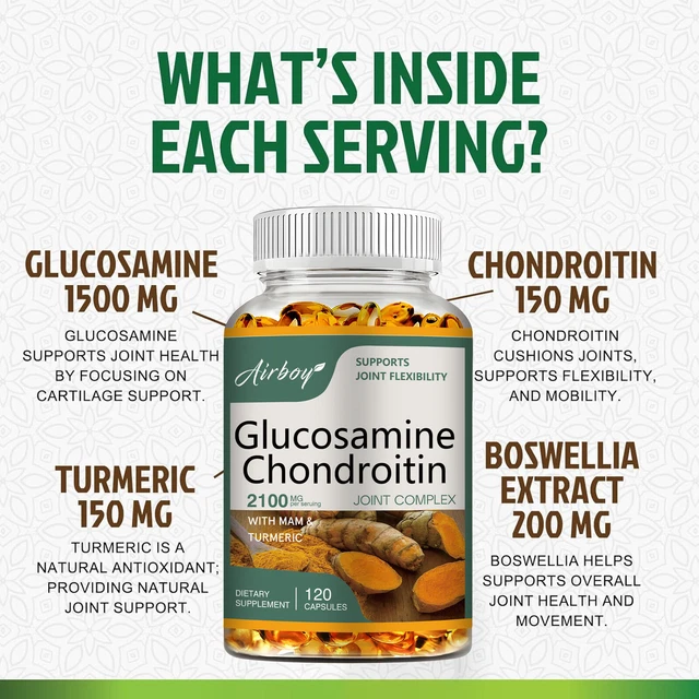 GLUCOSAMIN CHONDROITIN with Turmeric, MSM, Quercetin, Bromelain