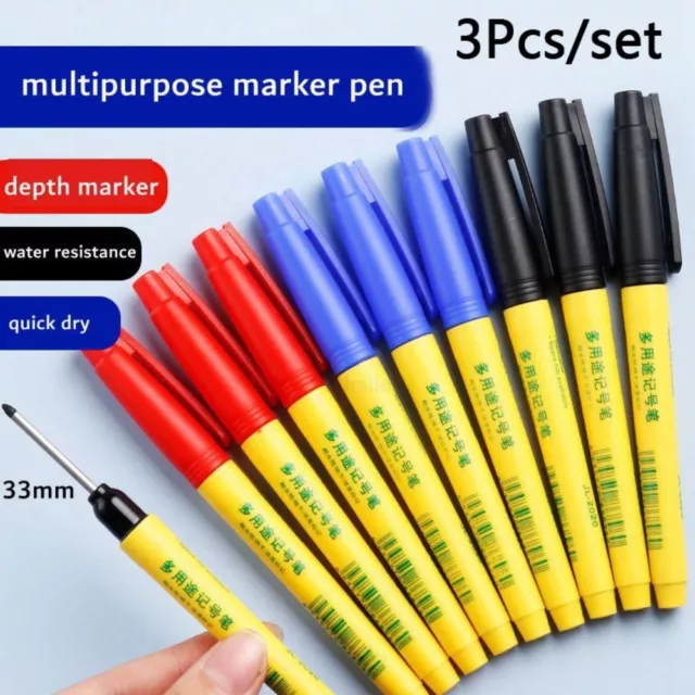 Multi-purpose Deep Hole Marker Pens Long Head Markers Mark Tool