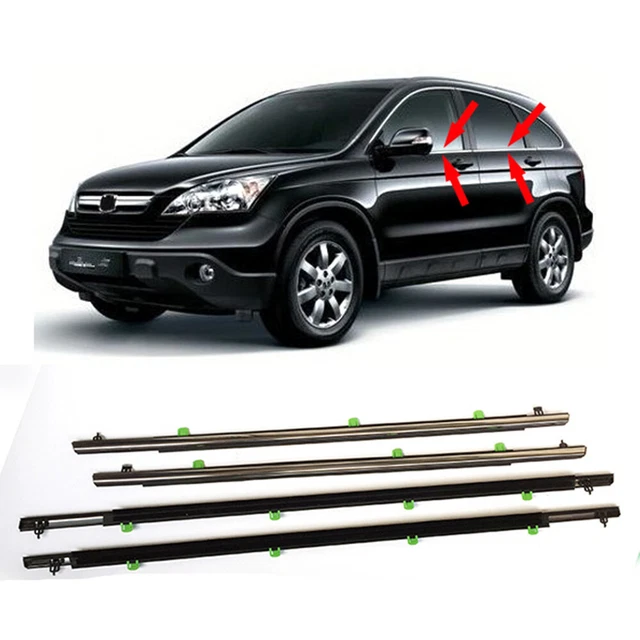 4x Car Silver Window Door Seal Belt Weatherstrip For Honda CRV 2007 2008-2011 wo