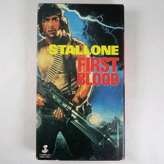First blood carolco home video 1990 vhs sylvester stallone rambo movie