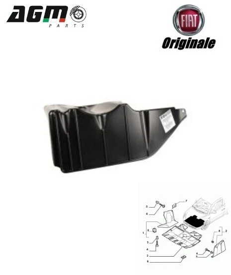 Riparo Copertura Coperchio Motore Destro Originale Fiat Punto Mito 51766975