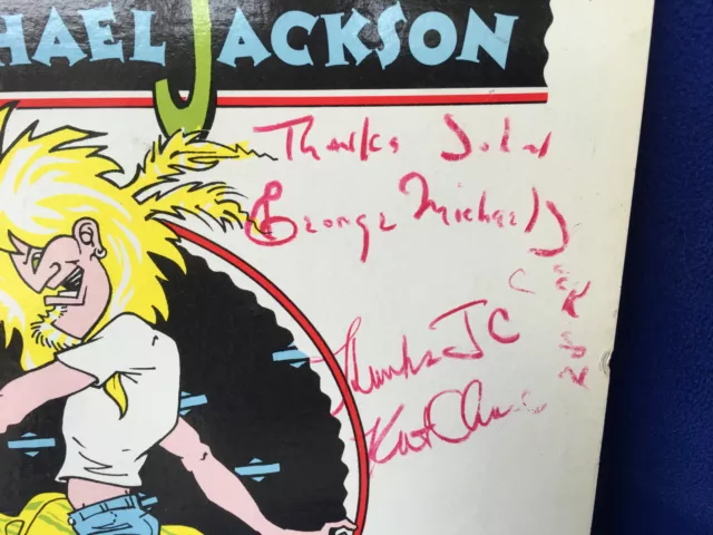 SIGNED VINYL record GEORGE MICHAEL JACKSON king of gonzo folk BLUES ROCK  1988
