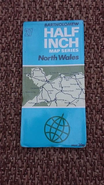 Bartholomews map, North Wales, Very Good condition