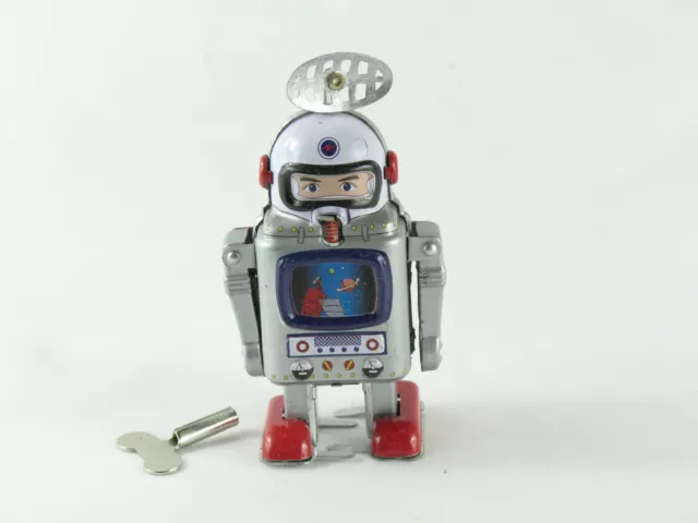 Blechspielzeug - Roboter Astronaut mit Monitor und Antenne  2370476
