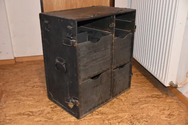 WK2 +Nachkrieg US Army Field Office Kiste Original gebraucht f. Re-Enactor
