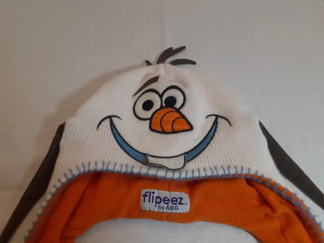 Officially Licensed Flipeez Disney White Kids Frozen Olaf Winter Cap Beanie