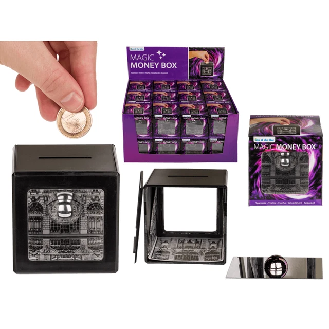 MAGIC MONEY BOX Savings Piggy Illusion Bank Novelty Kids Adults Stocking Filler £7.95 - PicClick UK