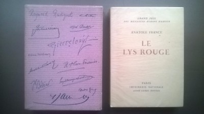 Le lys rouge Exemplaire numéroté. 