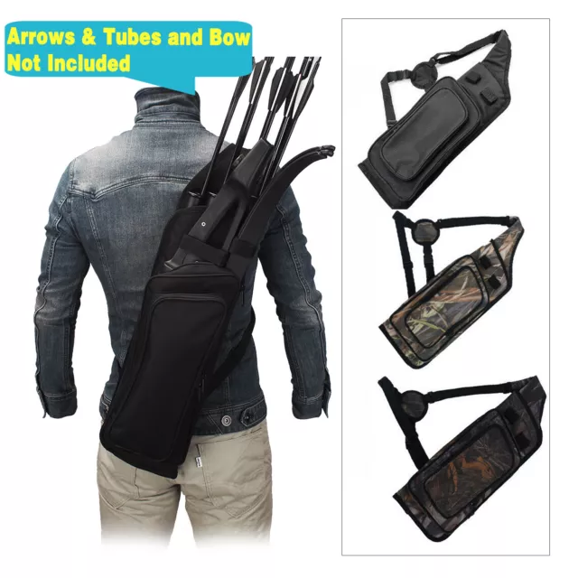 Archery Bag Hunting Back Arrow Quiver Tube with Back Strap Archery Case Holder