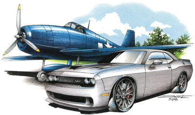 DODGE CHALLENGER SRT Hellcat Black T-Shirt $24.99 - PicClick