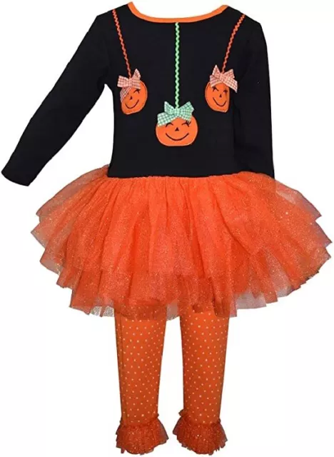 Blueberi Boulevard Infant Girls Pumpkin Halloween Tutu Dress, 12 Months