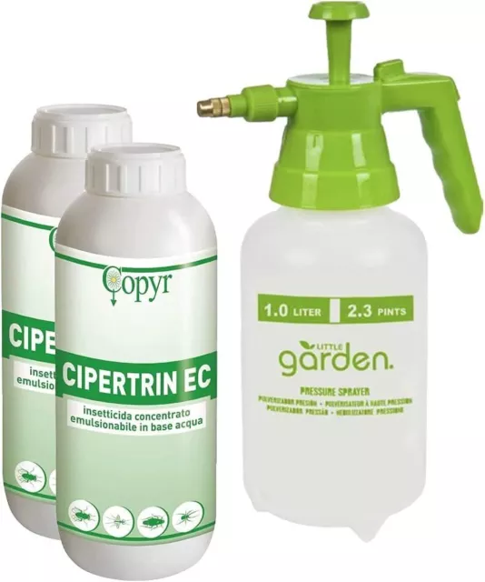 Copyr l CIPERTRIN EC - Kit Insetticida: Nebulizzatore Pressione + 2pz da 1lt 2