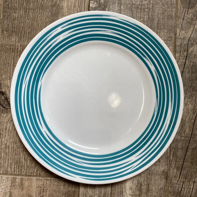 CORELLE VITRELLE TURQUOISE Blue Brushed Turquoise Dinner Plate 10.75 3 plates 22.99 PicClick