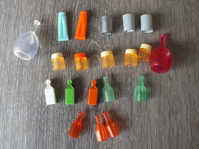 PLAYMOBIL LOT DE NOURRITURE boite bouteille tube divers éléments épicerie lot D