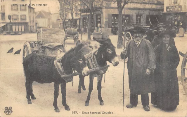 Cpa 15 Le Cantal 2 Happy Couples / Agriculture