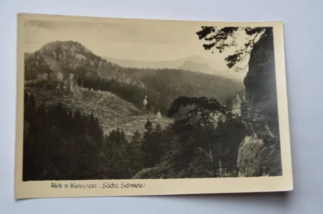 alte Ansichtskarte Blick vom Kleinstein Sächsische Schweiz