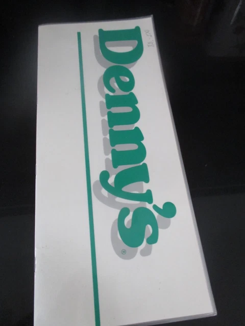 1988 Denny's Menu