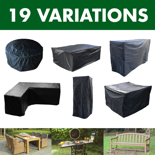 Protective Garden Furniture Cover Weatherproof Outdoor Rattan Patio Table Black