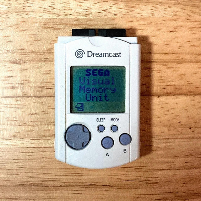 SEGA DREAMCAST VISUAL Memory Unit White OEM HKT7000 VMU Memory Card