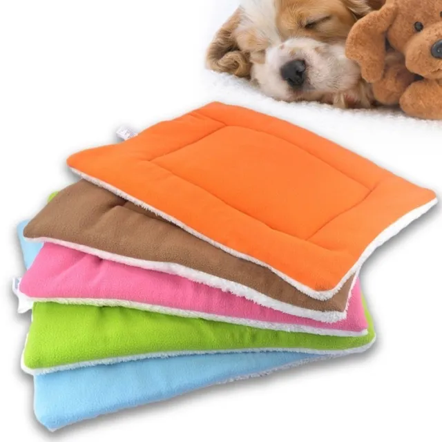 Dog Cat Soft Warm Sleep Crate Mat Fleece Kennel Cushion Pet Blanket Bed XL