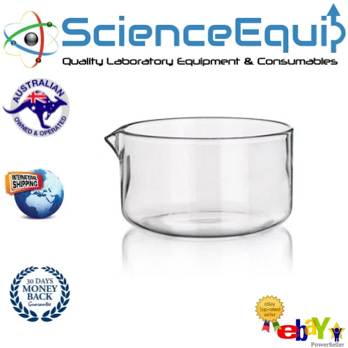 Crystallizing DISH BOROSILICATE GLASS Autoclavable 80, 100, 150, 190mm -4pc/pk