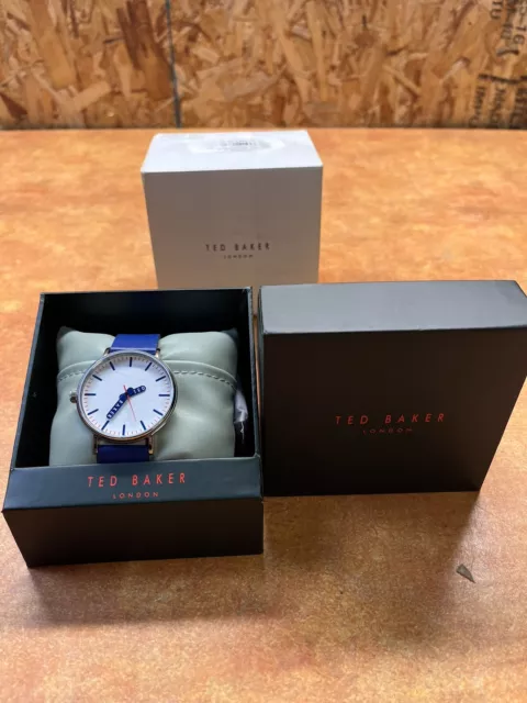Ted Baker Glossop Blue Leather Strap Watch (Model: BKPGLF2039I)