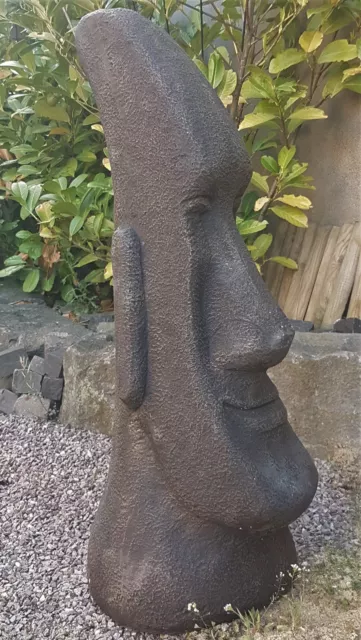 OSTERINSEL KOPF 74 cm HOCH FIGUR STEINGUSS MOAI DEKORATION NEU FROSTFEST JA-014