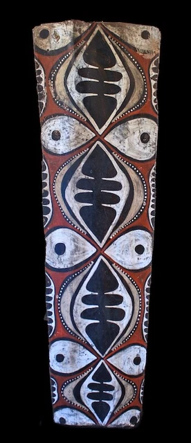 Ecorce peinte Kwoma, painted sago bark ceiling, oceanic art, Papua New Guinea
