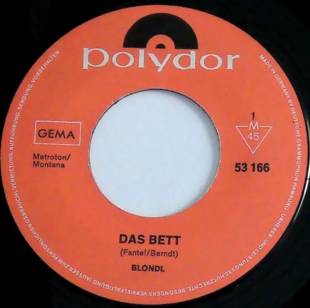 Blondl – Das Bett / Die Alten Rittersleut - Single 1969 - Polydor 53166