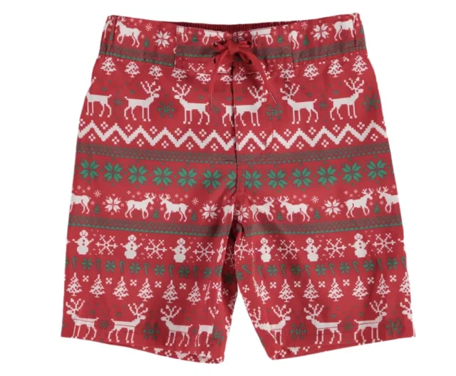 Toddler Christmas Boardshorts Sz 3 Swim Shorts Reindeer Snowman